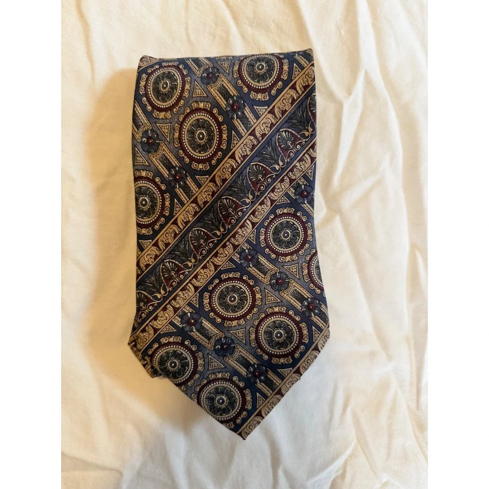 Bill Blass Silk Tie Geometric Pattern Men's Necktie Steampunk Business‎ Formal